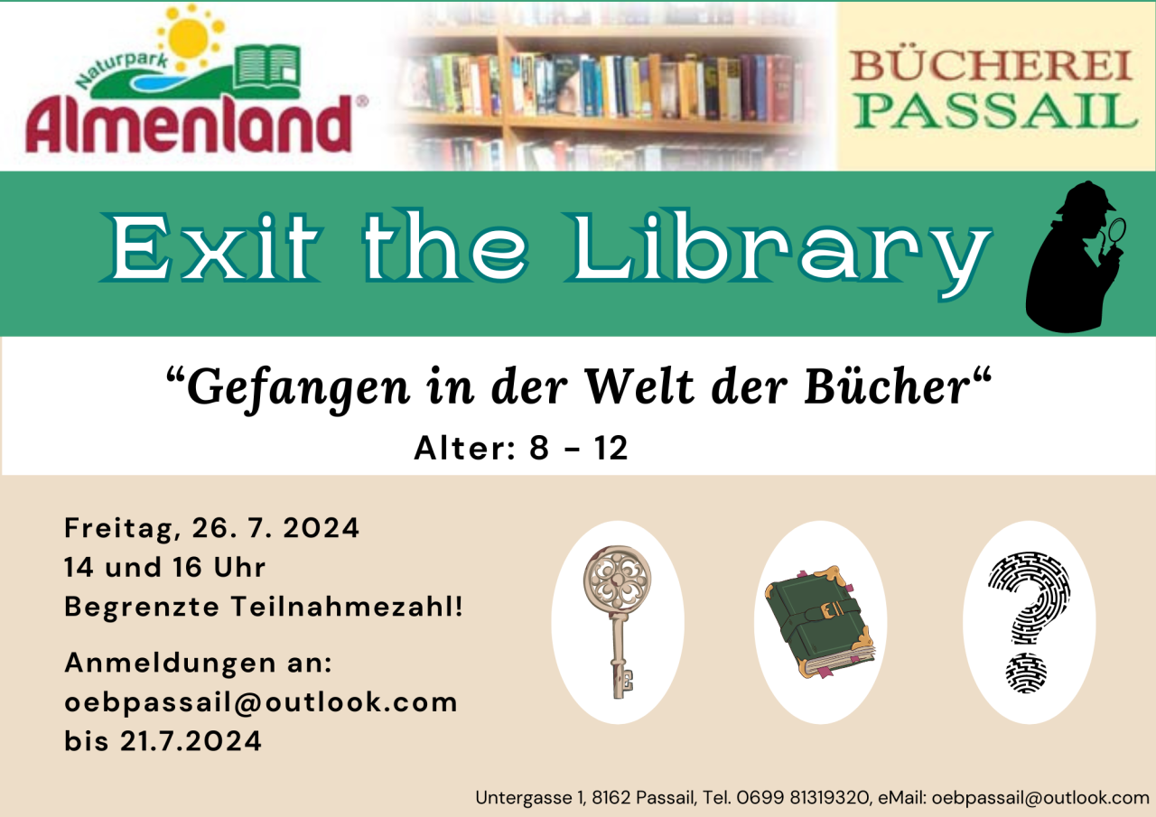 Exit the library Juli 2024