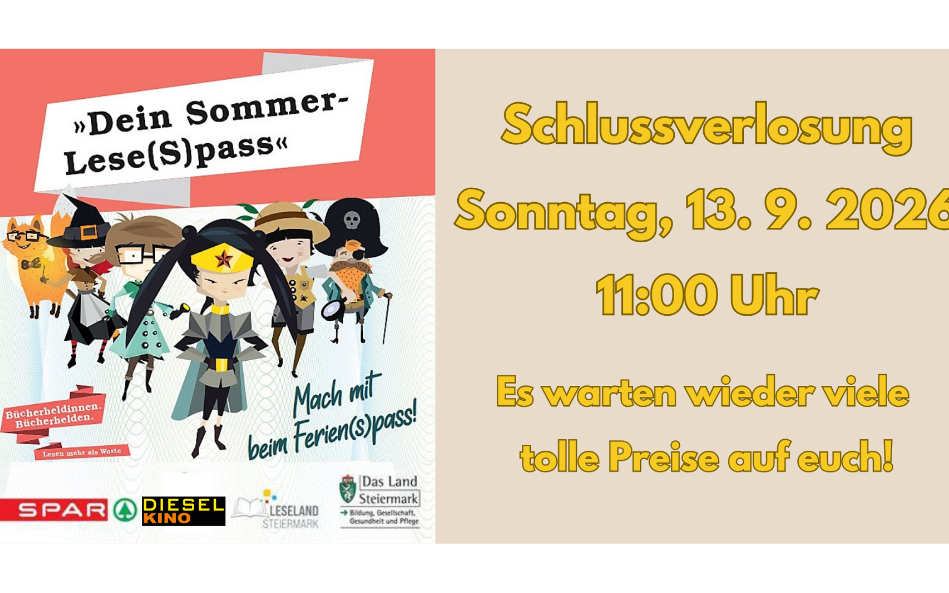 Schlussverlosung Sommerlese(s)pass