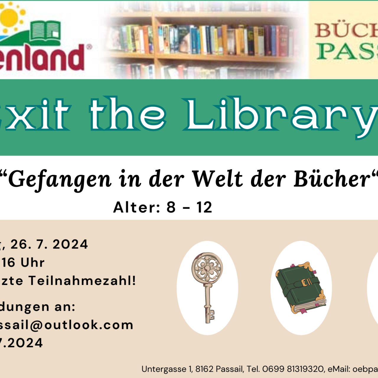 Exit the library Juli 2024